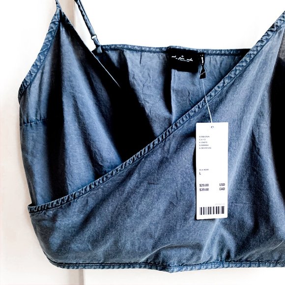 NWT urban outfitters airy surplice neck crop top - Picture 2 of 6